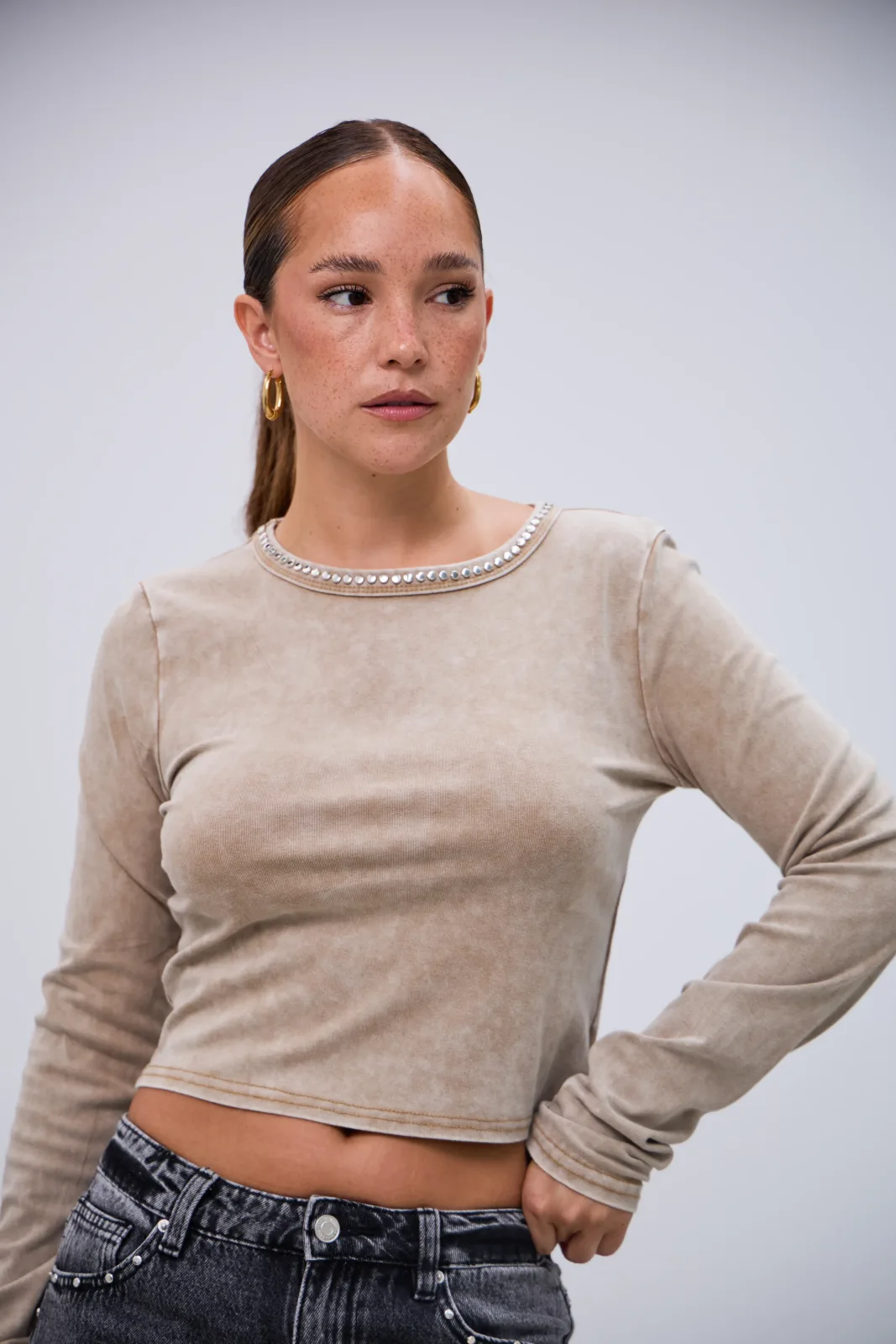 Remera Vibra Beige L26-3311