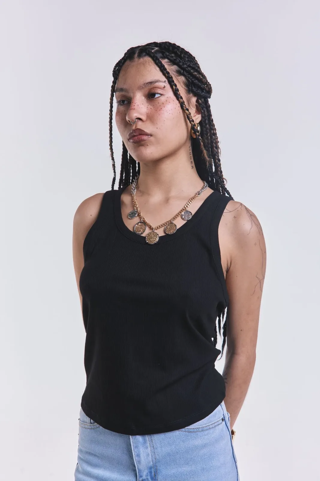 Musculosa Basica Morley Negro L26-3021