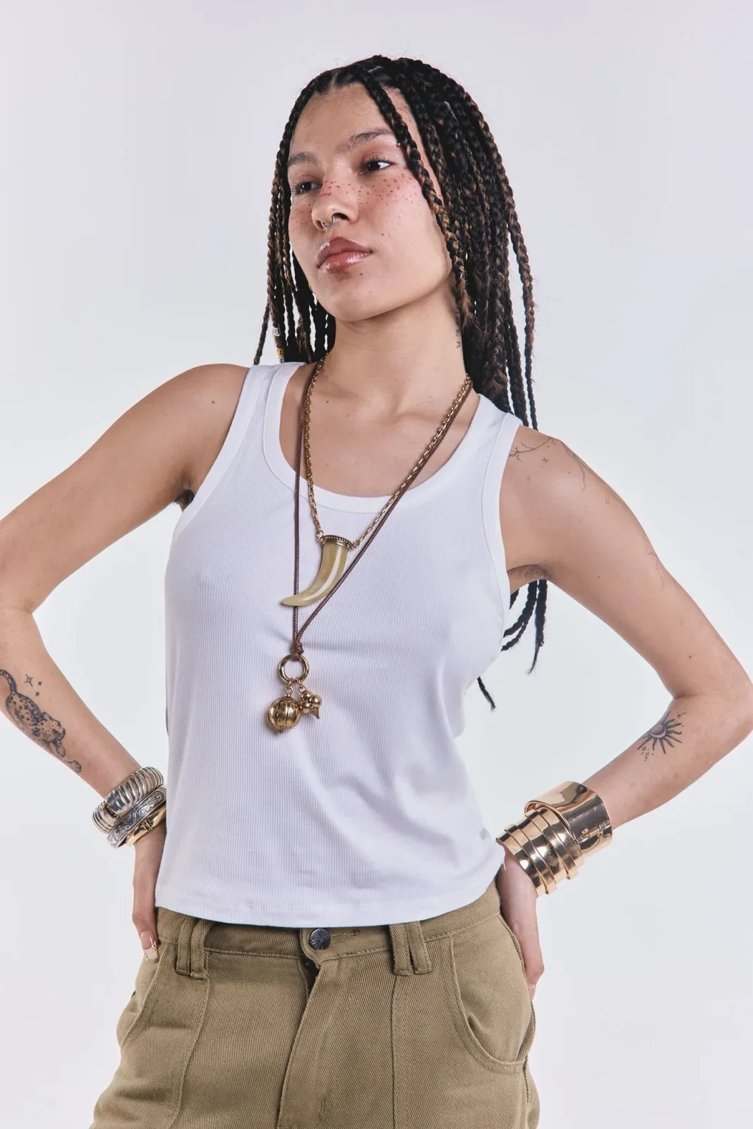 Musculosa Basica Morley Blanco L26-3021
