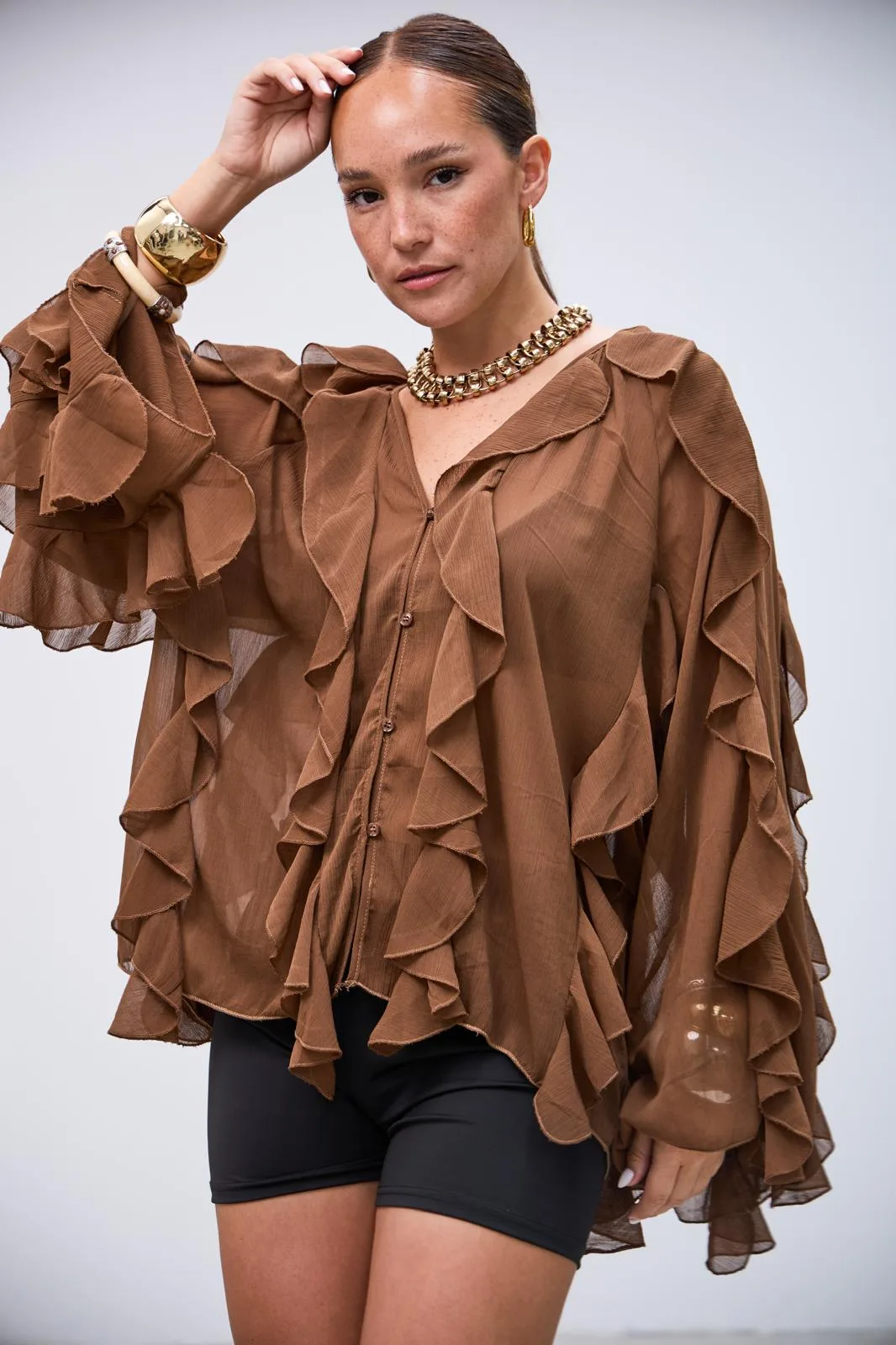 Blusa Delirio Marron L26-3314