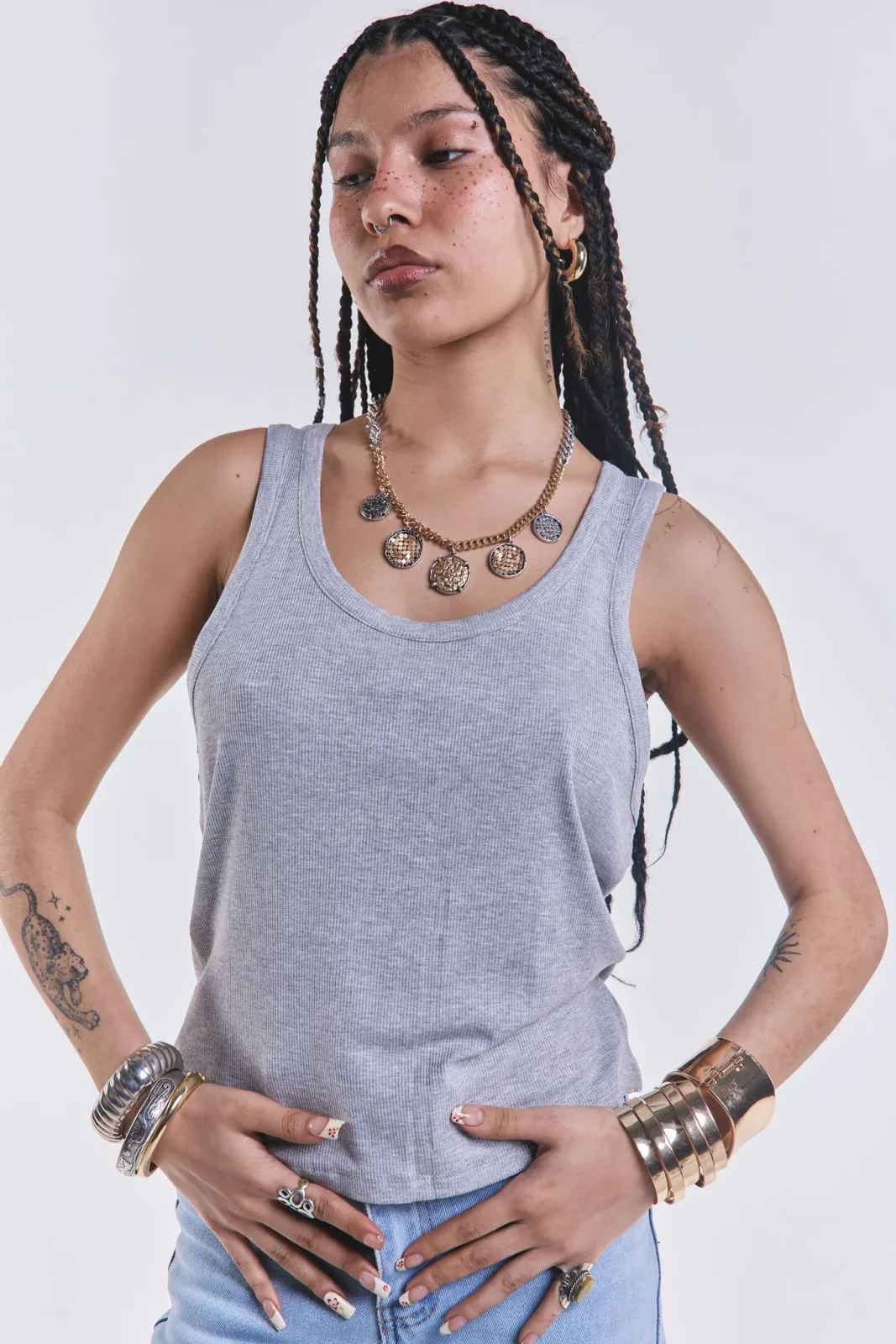 Musculosa Basica Morley Gris L26-3021