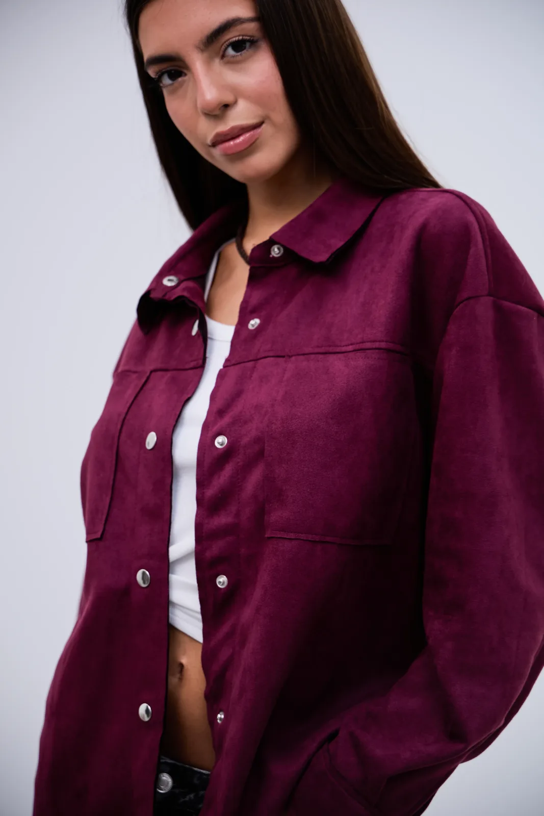 Sobrecamisa Gamuza Violeta L26-3317