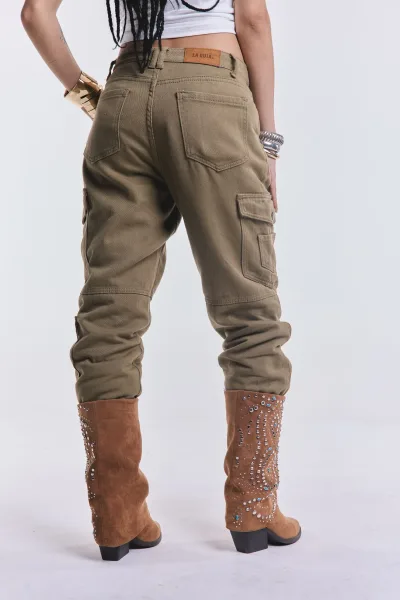 Denim Cargo Icaro Verde L26-3061A