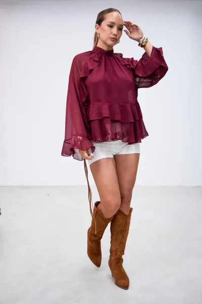 Blusa Elevacion Bordeaux l26-3325