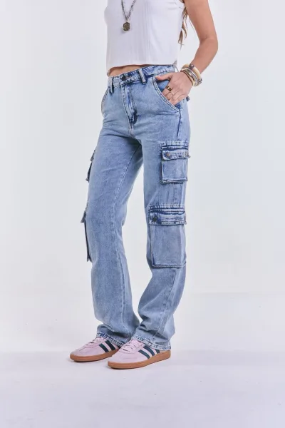 Denim Cargo Gio Celeste