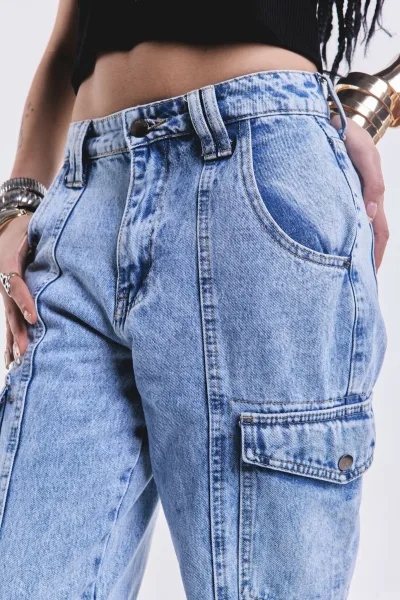 Denim Cargo Icaro Celeste L26-3061B