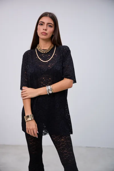Remeron Encaje Negro L26-3330