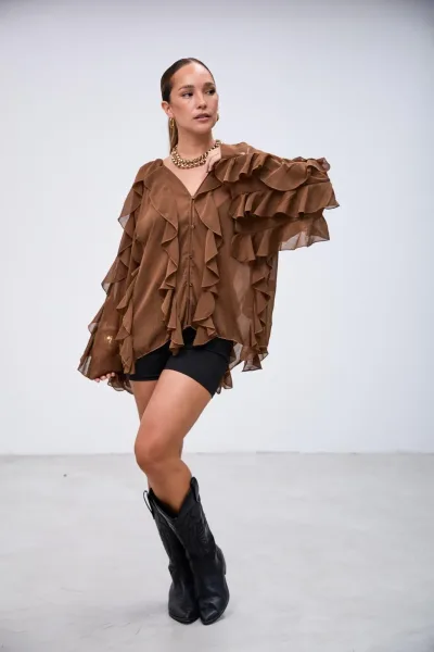 Blusa Delirio Marron L26-3314