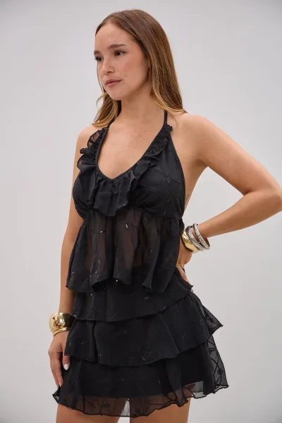 Top Shifon Negro L26-3323