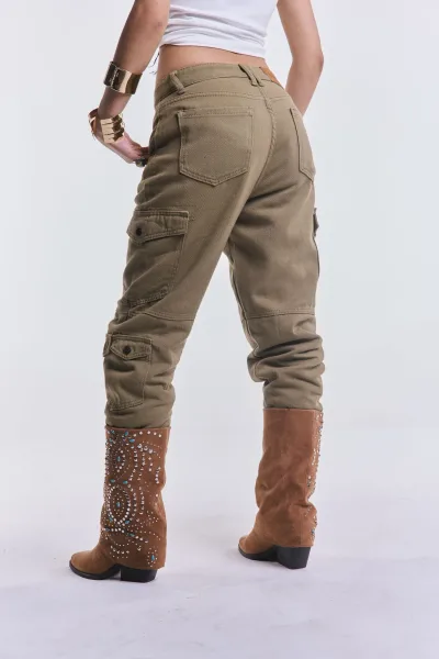 Denim Cargo Icaro Verde L26-3061A