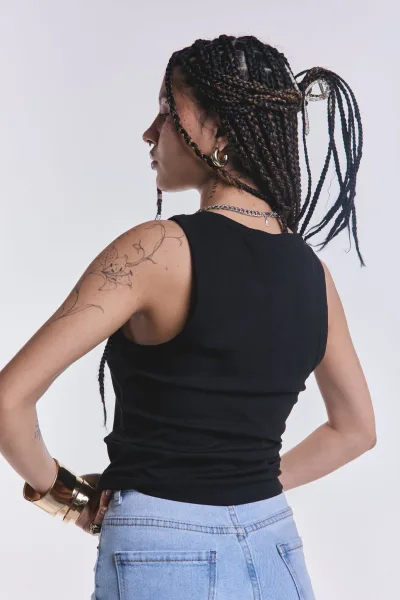 Musculosa Basica Morley Negro L26-3021