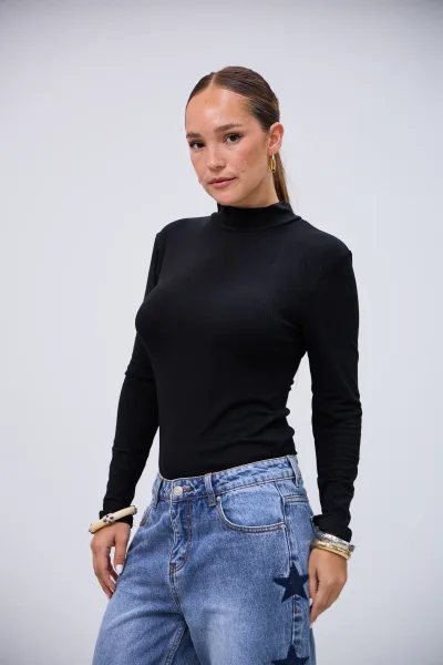 Polerita Basica Larga Negro L26-3320