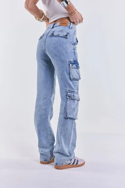 Denim Cargo Gio Celeste