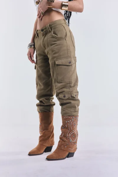 Denim Cargo Icaro Verde L26-3061A