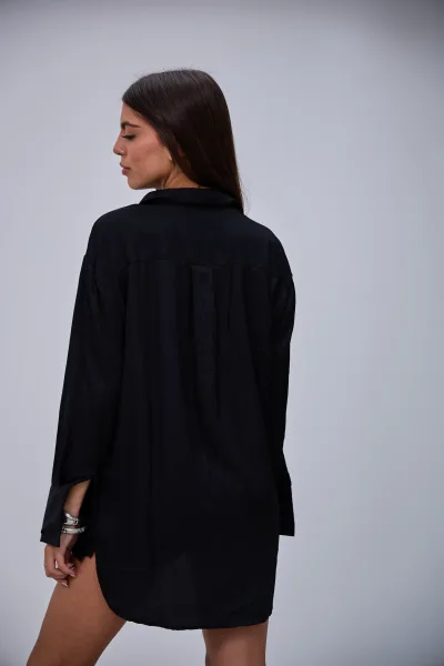 Camisa Lisa Negro L26-3307
