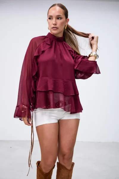 Blusa Elevacion Bordeaux l26-3325