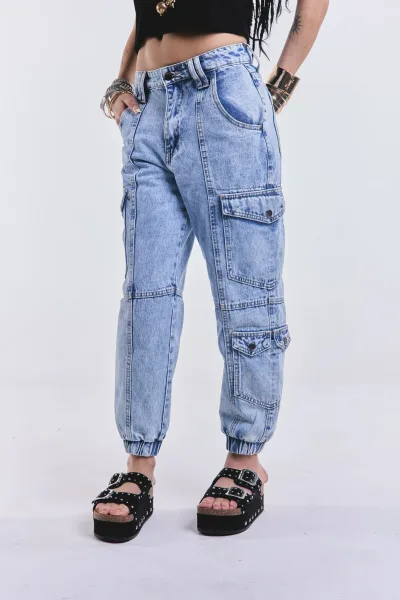 Denim Cargo Icaro Celeste L26-3061B