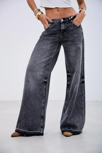 Denim Wide Leg Must Negro R13