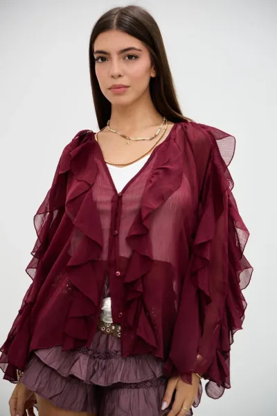 Blusa Delirio Bordeaux L26-3314