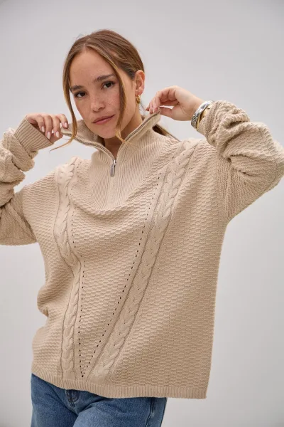 Sweater Impacto Beige L26-3368