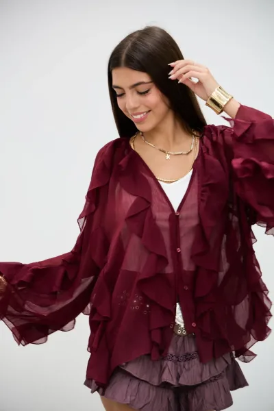 Blusa Delirio Bordeaux L26-3314