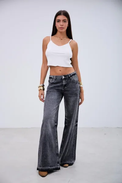 Denim Wide Leg Must Negro R13