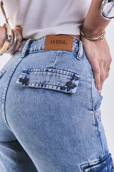 Denim Cargo Gio Celeste