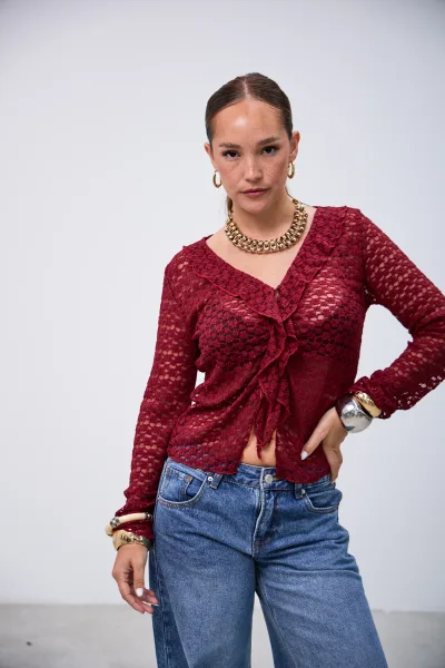Blusa Poder Bordeaux L26-3327