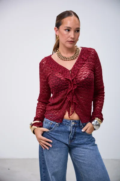 Blusa Poder Bordeaux L26-3327