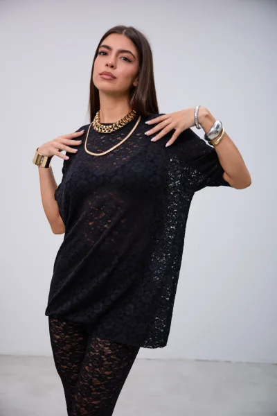Remeron Encaje Negro L26-3330