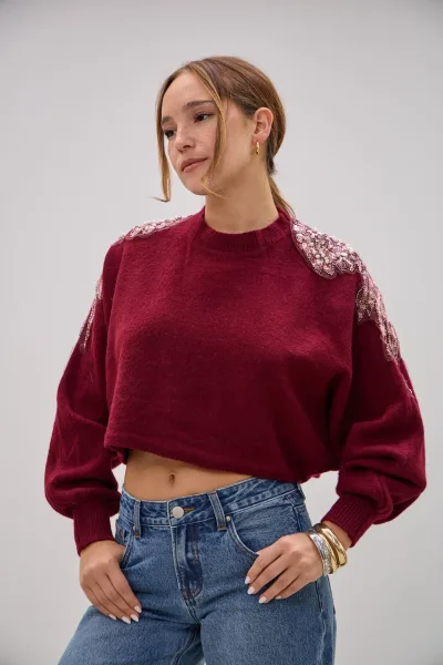 Sweater Rapsodia Bordeaux L26-3356