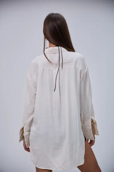Camisa Lisa Beige L26-3307