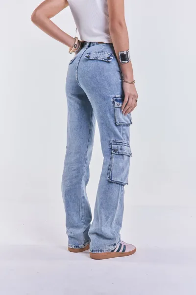 Denim Cargo Gio Celeste