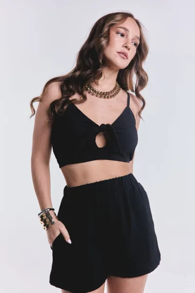 Top Volver Negro L26-3034