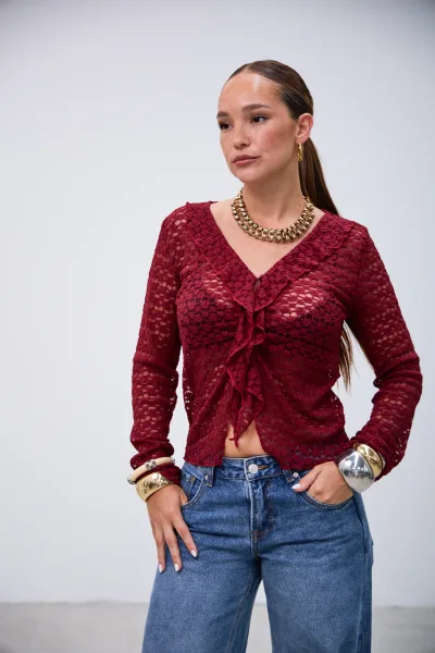 Blusa Poder Bordeaux L26-3327