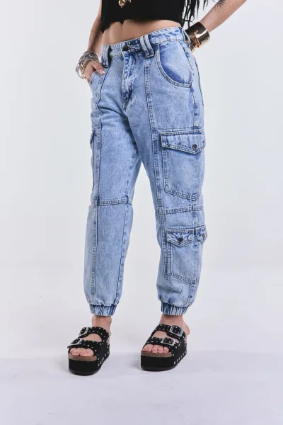 Denim Cargo Icaro Celeste L26-3061B
