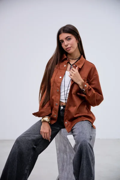 Sobrecamisa Gamuza Terracota L26-3317