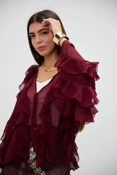 Blusa Delirio Bordeaux L26-3314
