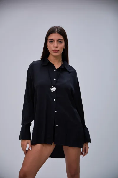 Camisa Lisa Negro L26-3307