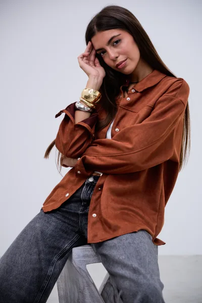 Sobrecamisa Gamuza Terracota L26-3317