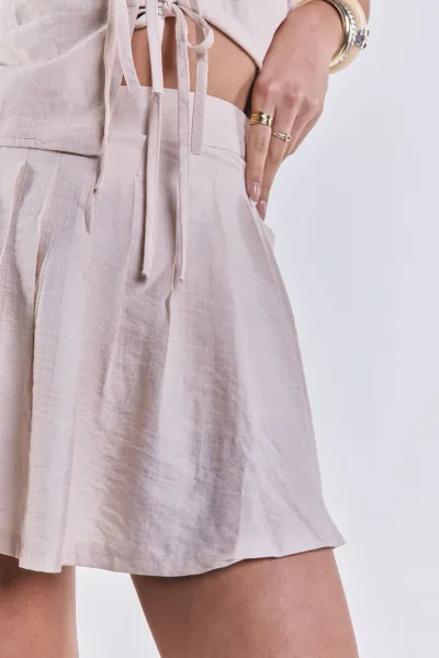 Short Pollera Luz Beige L26-3079B