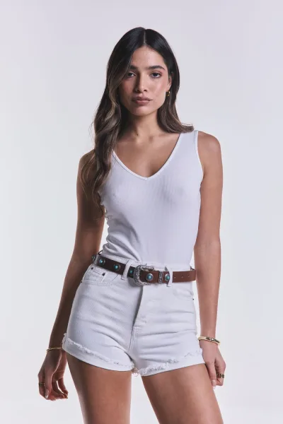 Short Mom Ranch White