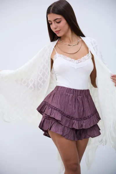 Short Pollera Provocacion Violeta L26-3333