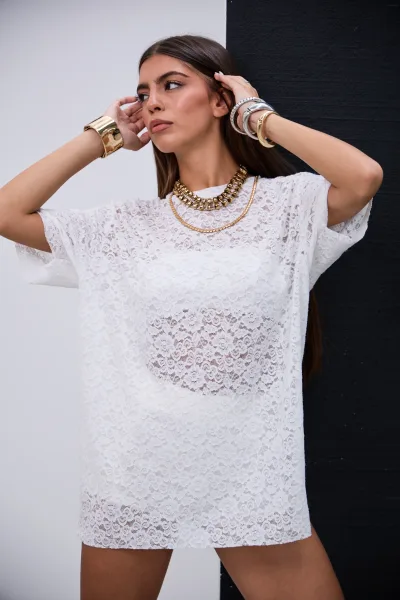 Remeron Encaje Blanco L26-3330
