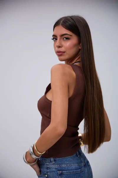 Musculosa Basica Morley Choco L26-3021