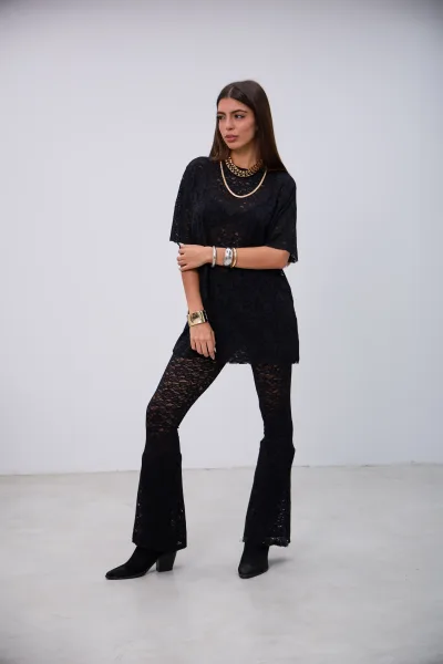 Remeron Encaje Negro L26-3330