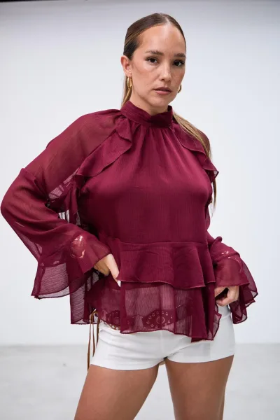 Blusa Elevacion Bordeaux l26-3325