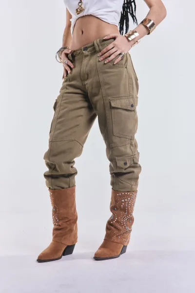 Denim Cargo Icaro Verde L26-3061A