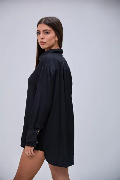 Camisa Lisa Negro L26-3307