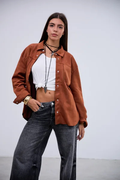 Sobrecamisa Gamuza Terracota L26-3317